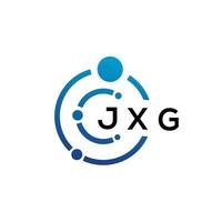 JXG letter technology logo design on white background. JXG creative initials letter IT logo concept. JXG letter design. vector