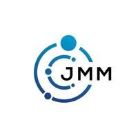 diseño de logotipo de tecnología de letras jmm sobre fondo blanco. jmm creative initials letter it concepto de logotipo. diseño de letra jmm. vector