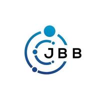 JBB letter technology logo design on white background. JBB creative initials letter IT logo concept. JBB letter design. vector