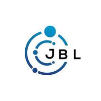 JBL letter technology logo design on white background. JBL creative initials letter IT logo concept. JBL letter design. vector