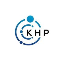 KHP letter technology logo design on white background. KHP creative initials letter IT logo concept. KHP letter design. vector