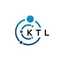 Diseño de logotipo de tecnología de letras ktl sobre fondo blanco. ktl creative initials letter it concepto de logotipo. diseño de letras ktl. vector
