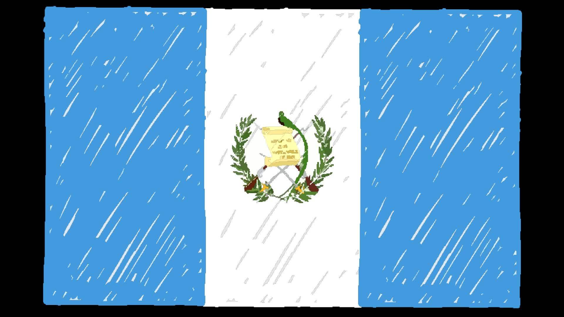 Guatemala National Country Flag Marker or Pencil Sketch Looping Animation  Video 10214546 Stock Video at Vecteezy