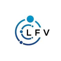 LFV letter technology logo design on white background. LFV creative initials letter IT logo concept. LFV letter design. vector