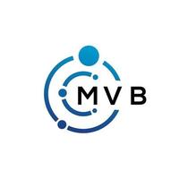 Diseño de logotipo de tecnología de letras mvb sobre fondo blanco. mvb creative initials letter it concepto de logotipo. Diseño de letras mvb. vector