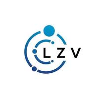Diseño de logotipo de tecnología de letras lzv sobre fondo blanco. lzv creative initials letter it logo concepto. diseño de letras lzv. vector