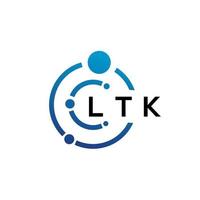 Diseño de logotipo de tecnología de letras ltk sobre fondo blanco. ltk creative initials letter it logo concepto. diseño de letras ltk. vector