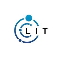 LIT letter technology logo design on white background. LIT creative initials letter IT logo concept. LIT letter design. vector