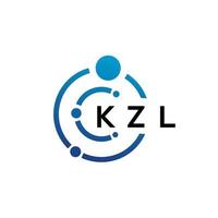 diseño de logotipo de tecnología de letras kzl sobre fondo blanco. kzl letras iniciales creativas concepto de logotipo. diseño de letras kzl. vector