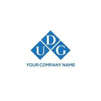 UDG letter logo design on WHITE background. UDG creative initials letter logo concept. UDG letter design. vector