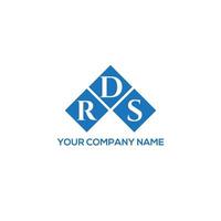 RDS letter logo design on WHITE background. RDS creative initials letter logo concept. RDS letter design. vector