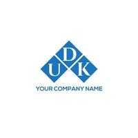 UDK letter logo design on WHITE background. UDK creative initials letter logo concept. UDK letter design. vector