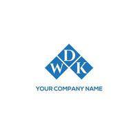 WDK letter logo design on WHITE background. WDK creative initials letter logo concept. WDK letter design. vector