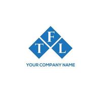 diseño de logotipo de letra tfl sobre fondo blanco. concepto de logotipo de letra de iniciales creativas tfl. diseño de letras tfl. vector