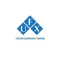 UFX letter logo design on WHITE background. UFX creative initials letter logo concept. UFX letter design. vector