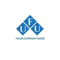 UFU letter logo design on WHITE background. UFU creative initials letter logo concept. UFU letter design. vector