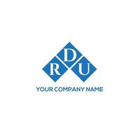 RDU letter logo design on WHITE background. RDU creative initials letter logo concept. RDU letter design. vector
