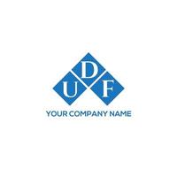 UDF letter logo design on WHITE background. UDF creative initials letter logo concept. UDF letter design. vector