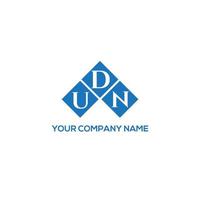 UDN letter logo design on WHITE background. UDN creative initials letter logo concept. UDN letter design. vector