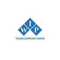 WIP letter logo design on WHITE background. WIP creative initials letter logo concept. WIP letter design. vector