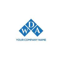 WDA letter logo design on WHITE background. WDA creative initials letter logo concept. WDA letter design. vector