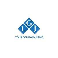 LGJ creative initials letter logo concept. LGJ letter design.LGJ letter logo design on WHITE background. LGJ creative initials letter logo concept. LGJ letter design. vector