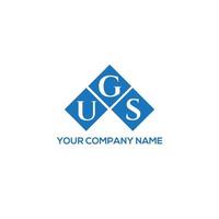 UGS letter logo design on WHITE background. UGS creative initials letter logo concept. UGS letter design. vector