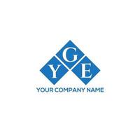 YGE letter logo design on WHITE background. YGE creative initials letter logo concept. YGE letter design. vector