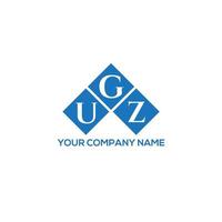 UGZ letter logo design on WHITE background. UGZ creative initials letter logo concept. UGZ letter design. vector