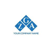 ZGA letter logo design on WHITE background. ZGA creative initials letter logo concept. ZGA letter design. vector