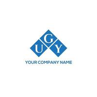 UGY letter logo design on WHITE background. UGY creative initials letter logo concept. UGY letter design. vector