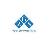 ZGS letter logo design on WHITE background. ZGS creative initials letter logo concept. ZGS letter design. vector