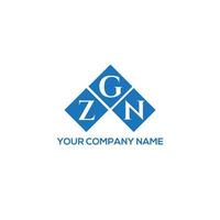 ZGN letter logo design on WHITE background. ZGN creative initials letter logo concept. ZGN letter design. vector