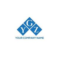 YGZ letter logo design on WHITE background. YGZ creative initials letter logo concept. YGZ letter design. vector