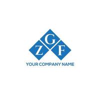 ZGF letter logo design on WHITE background. ZGF creative initials letter logo concept. ZGF letter design. vector