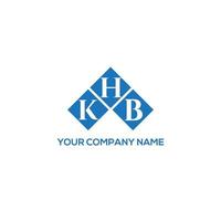 diseño de logotipo de letra khb sobre fondo blanco. concepto de logotipo de letra de iniciales creativas khb. diseño de letras khb. vector