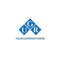 UGR letter logo design on WHITE background. UGR creative initials letter logo concept. UGR letter design. vector