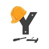 Initial Y Construction Logo vector