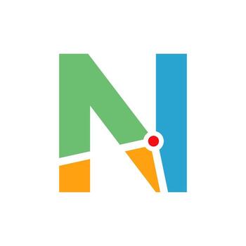 n inicial mapas vector