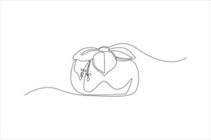 Single one line drawing gift bag to commemorate Korean traditional holidays. Happy chuseok concept. Continuous line draw design graphic vector illustration.