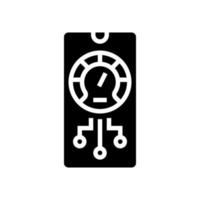 phone optimize app glyph icon vector illustration