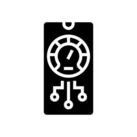 phone optimize app glyph icon vector illustration