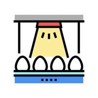 egg factory conveyor color icon vector illustration