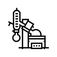 vacuum evaporator line icon vector isolated illustration