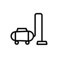 Home vacuum cleaner icon vector. Isolated contour symbol illustration vector