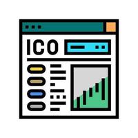 ilustración de vector de icono de color de mercado ico