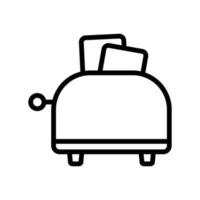 mechanical toaster with two slices of bread icon vector outline illustration