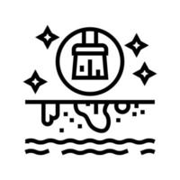 ilustración de vector de icono de línea de servicios de limpieza de piscina
