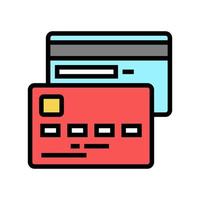 ilustración de vector de icono de color de tarjeta de crédito