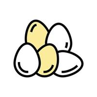 egg chicken color icon vector illustration